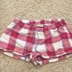 Life Is Good Pink Plaid Athletic Lounge Shorts